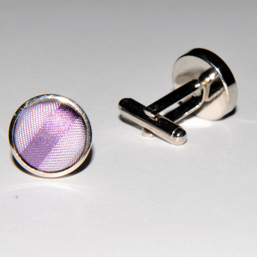Cravate 100% soie Violet-Parme rayée
