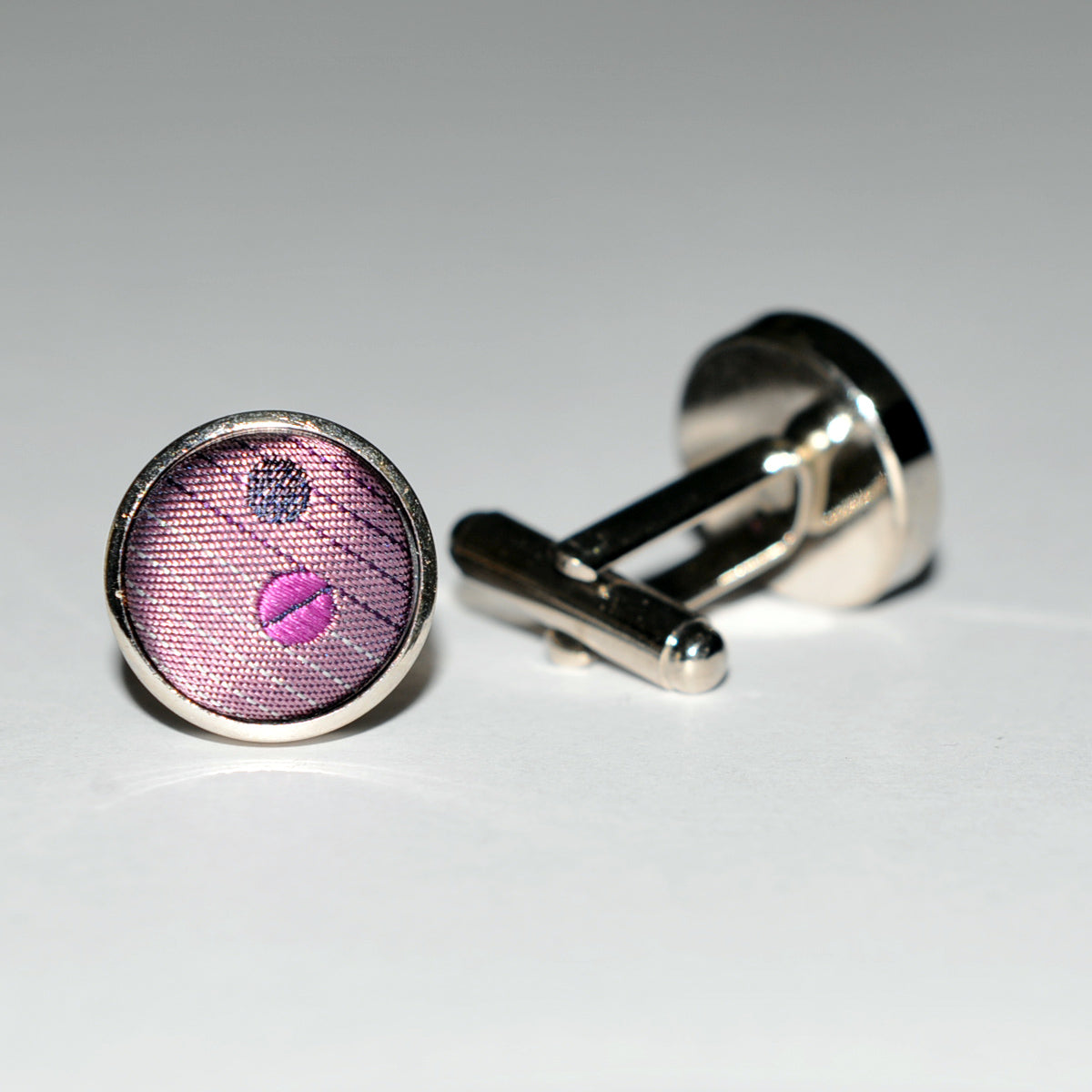 Cravate 100% soie Violet Multicolore à pois