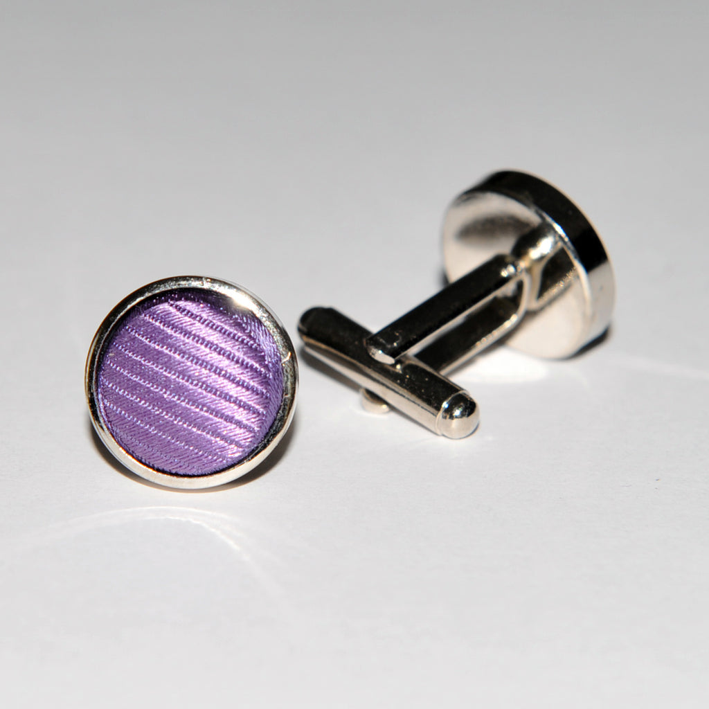 Cravate 100% soie Violet ton sur ton à pois