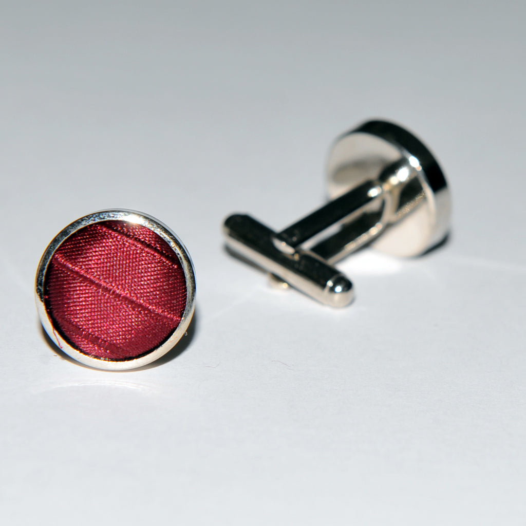 Cravate 100% soie Rouge Bordeaux rayée