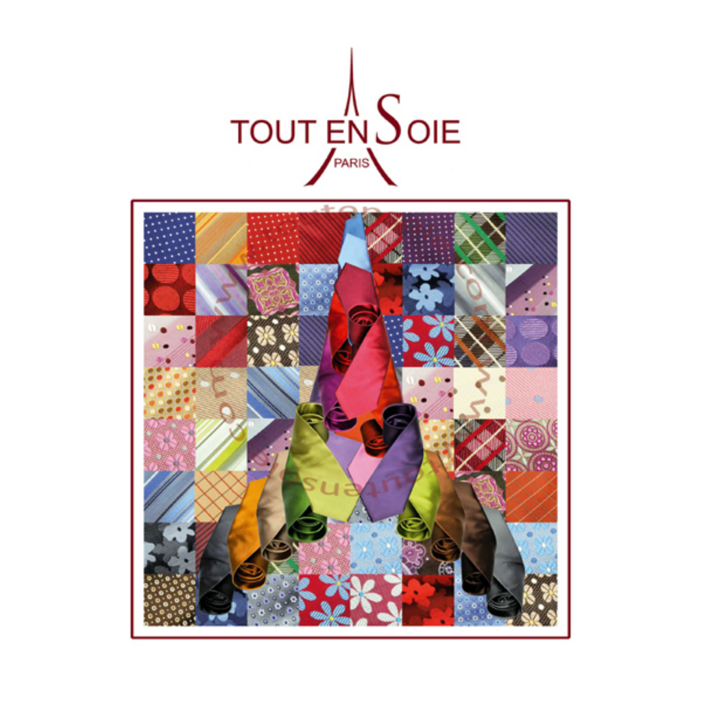 Cravate 100% soie Bleu barbeau