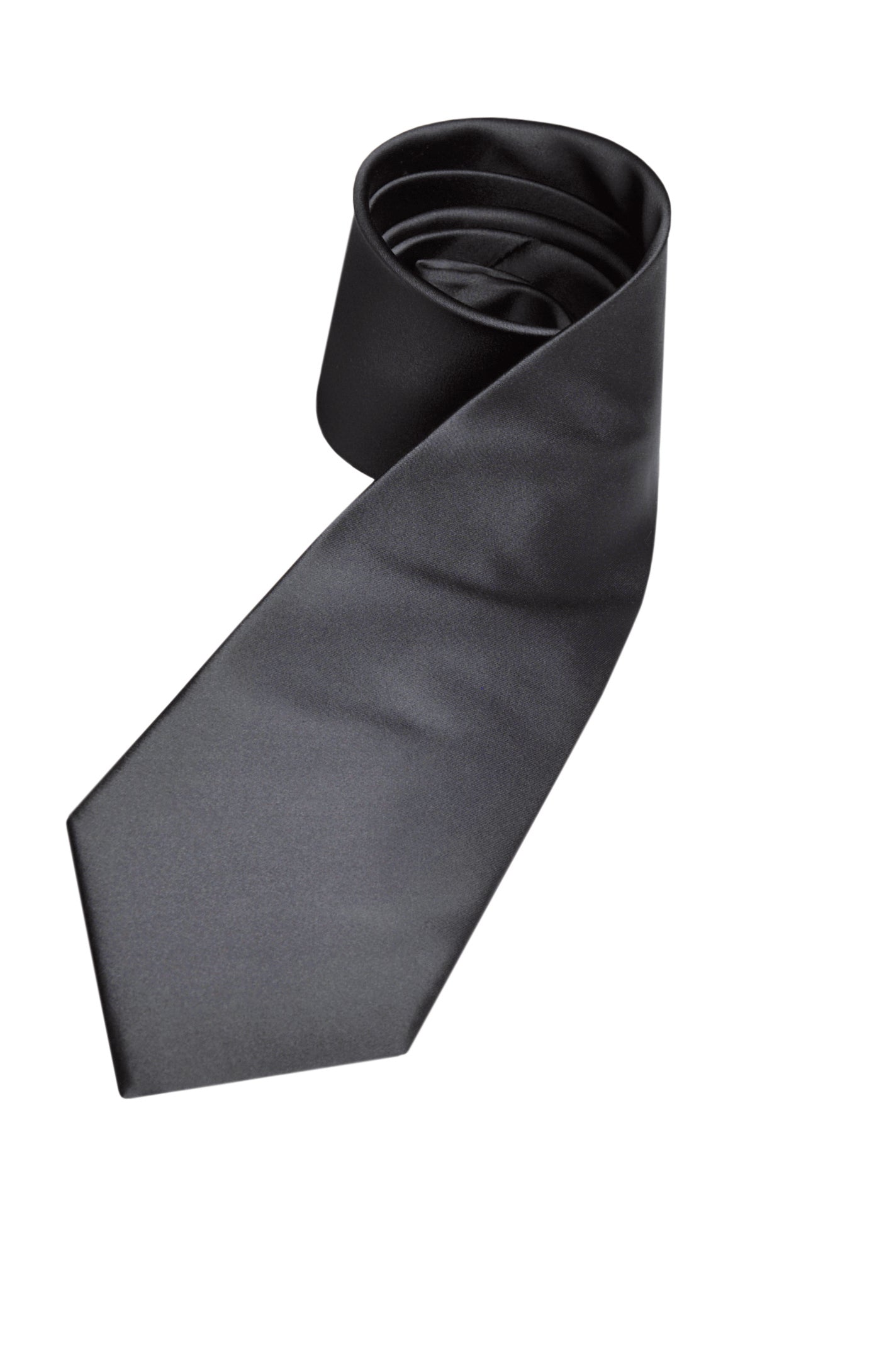 Cravate 100% soie Gris Foncé