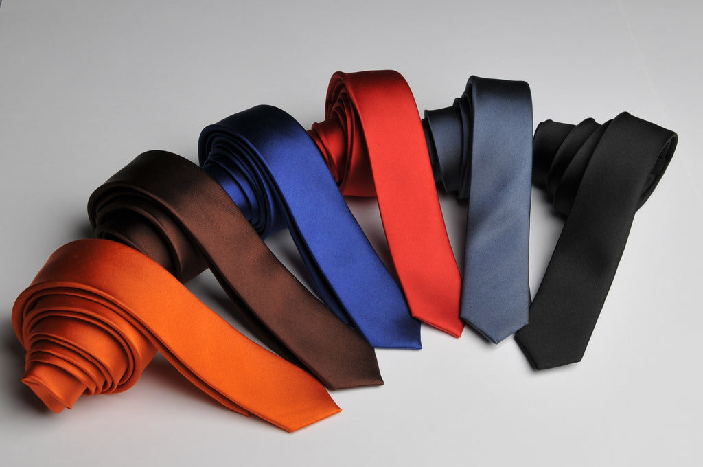 Cravate 100% soie Orange Slim