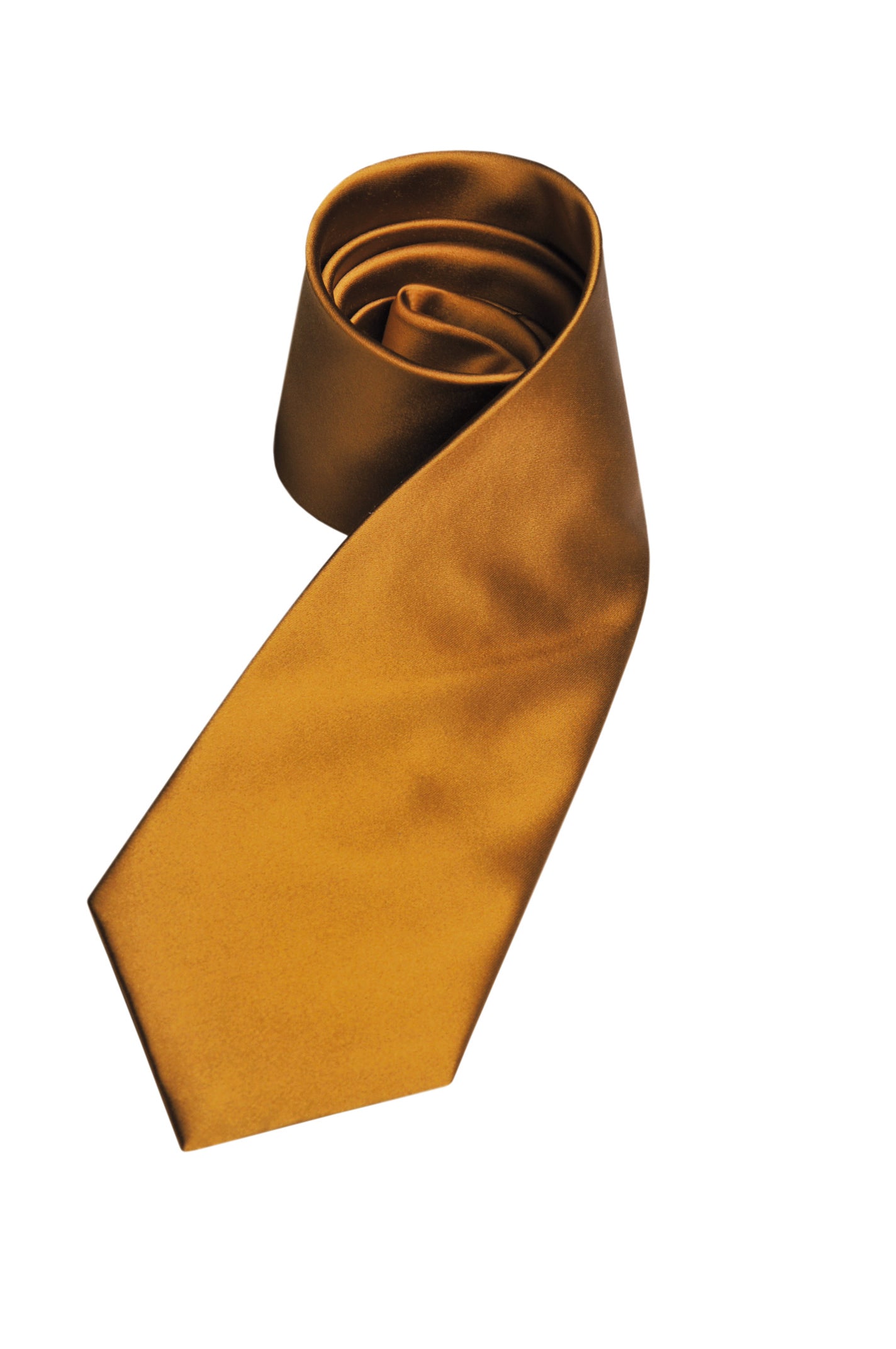 Cravate 100% soie Ocre
