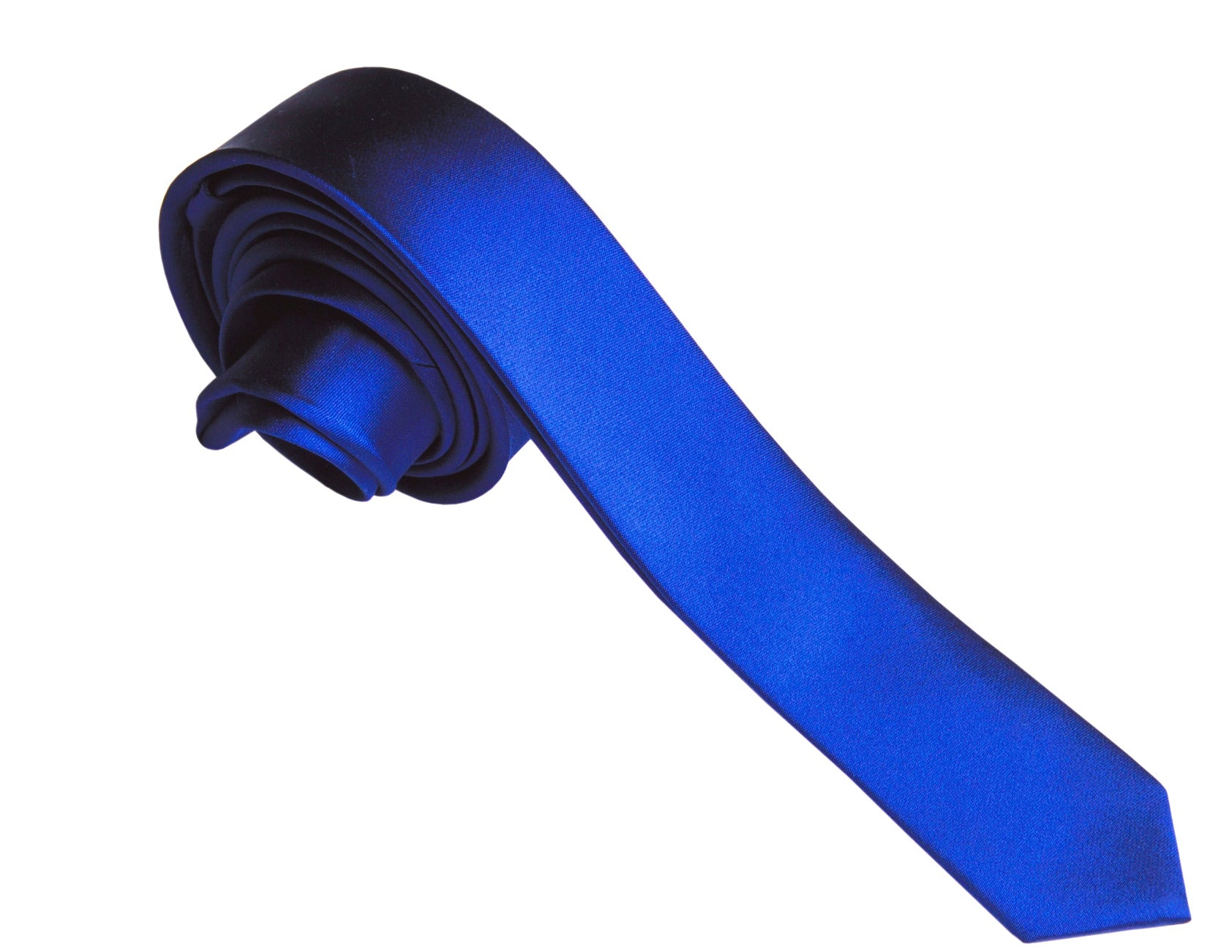 Cravate 100% soie Bleu Slim