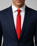 Cravate 100% soie Rouge Slim
