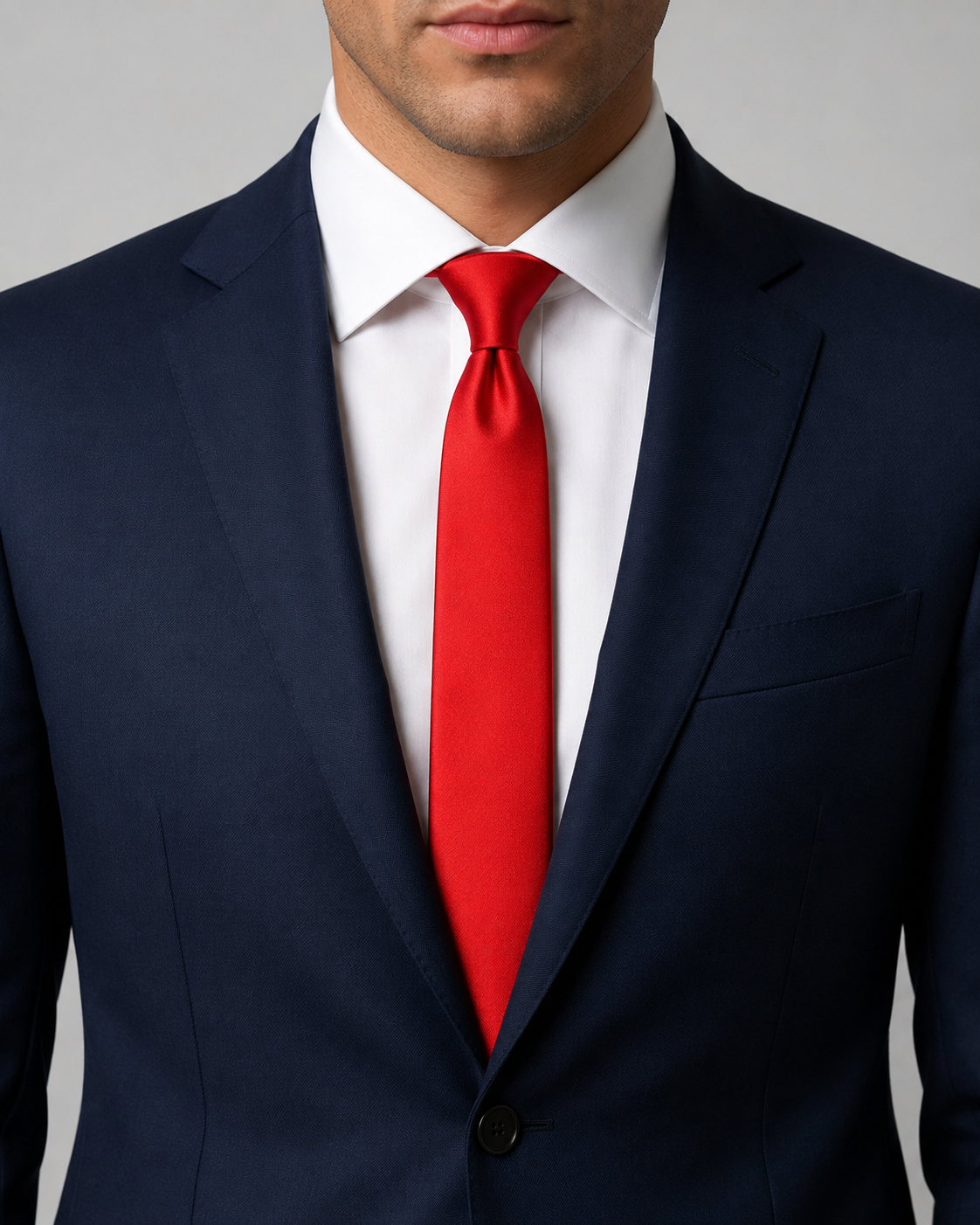 Cravate 100% soie Rouge Slim