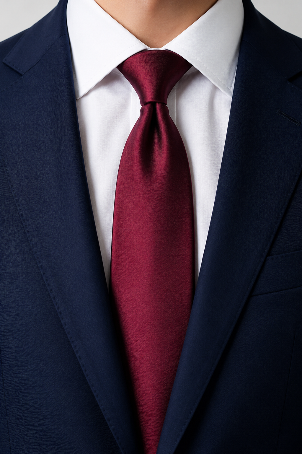 Cravate 100% soie Rouge Grenat