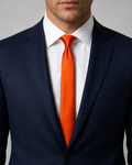 Cravate 100% soie Orange Slim